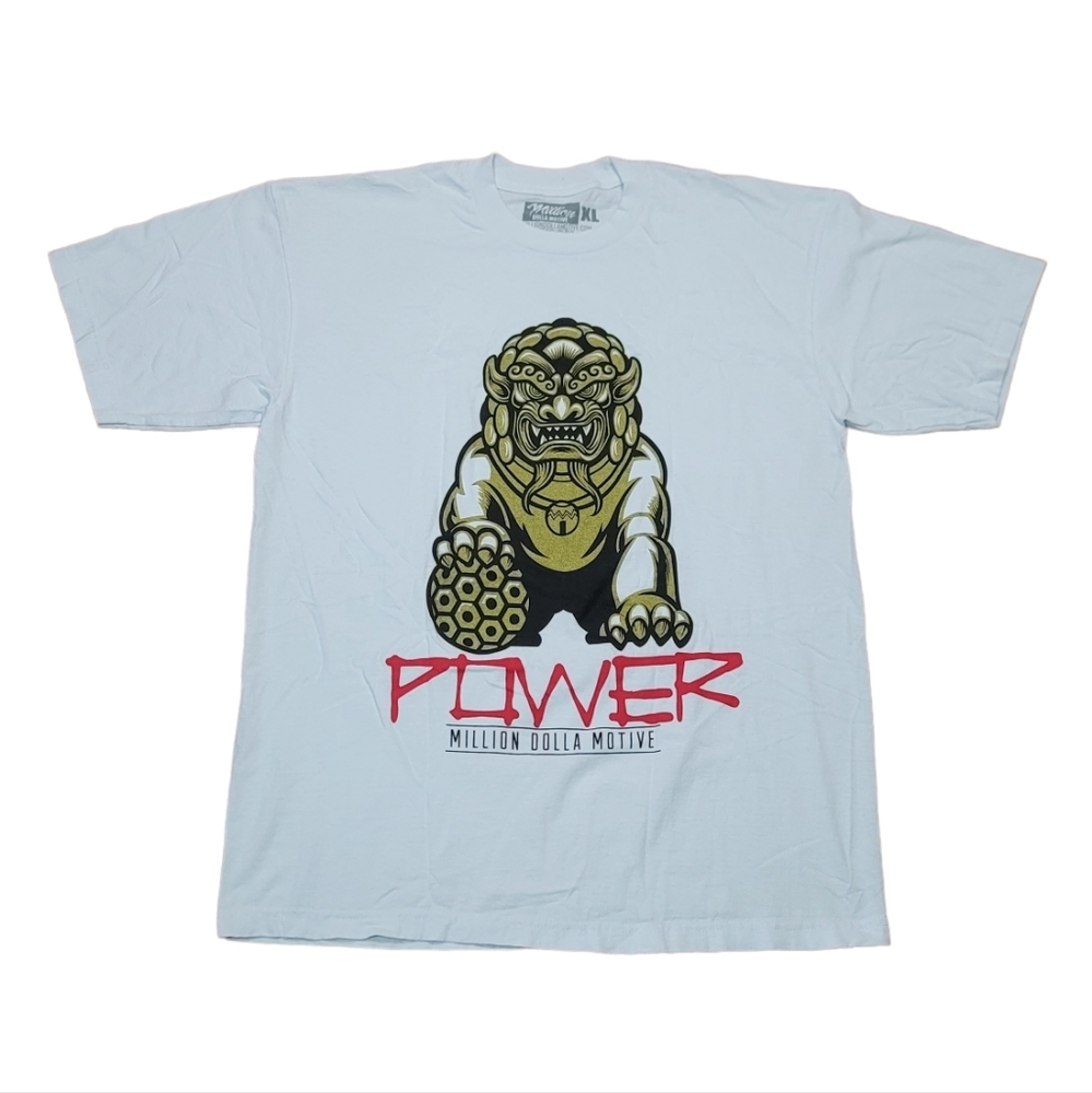Million Dolla Motive Power Size XL White T-Shirt